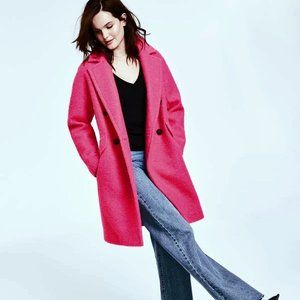 BCBGENERATION WOMENS BOUCLE DOUBLE-BREASTED WALKER COAT